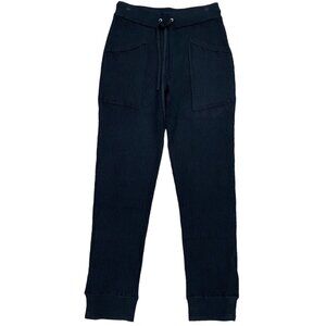 Jonathan Simkhai Sz XS Joggers Rib Knit Black Danny Tapered Track Pants